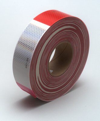 Load image into Gallery viewer, 2&quot; Conspicuity Tape 11&quot; Red / 7&quot; White 3M™ Diamond Grade™ x 150 Ft | RW200
