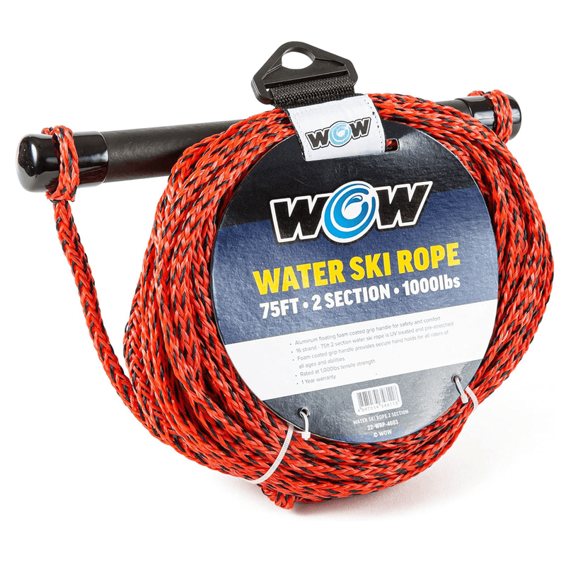 Load image into Gallery viewer, WOW Watersports 75ft 2-Section UV Treated Water Ski Rope
