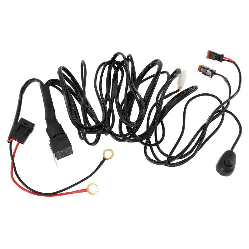 Load image into Gallery viewer, (2 Leads 16AWG) DT Connector LED Light Bar Wiring Harness Kit with Fuse 12V 40A Relay ON/OFF Switch
