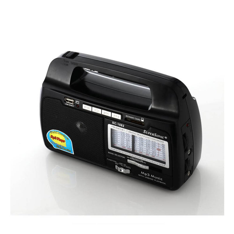 Load image into Gallery viewer, Supersonic 9 Band AM/FM/SW1-7 Portable Radio with Built-In Torch Light
