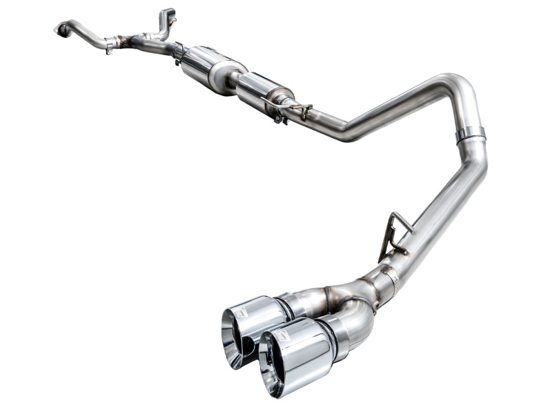 Load image into Gallery viewer, AWE 0FG Exhaust for 3rd Gen Toyota Tundra - Dual Chrome Silver Tips

