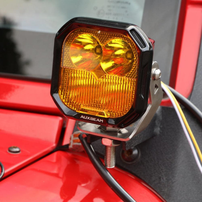 Load image into Gallery viewer, Color Play Series 3 Inch 100W LED Pod Lights Off Road Lights with White DRL &amp; Amber Turn Signal Lights
