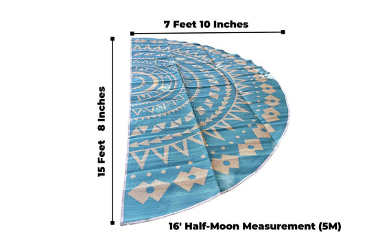 Boho Style Bell Tent Floor Matting Cover | 16' (5M)