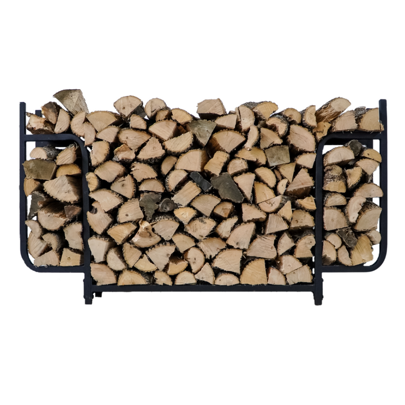 Load image into Gallery viewer, 6 ft Courtyard Steel Firewood Rack with Cover
