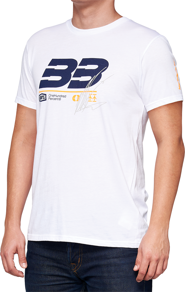 Load image into Gallery viewer, 100% BB33 Signature T-Shirt - White - Large BB-32140-000-12
