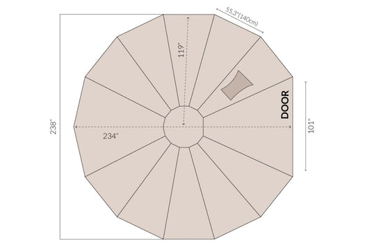 Bell Tent Tarp Footprint | 6M (19.5')