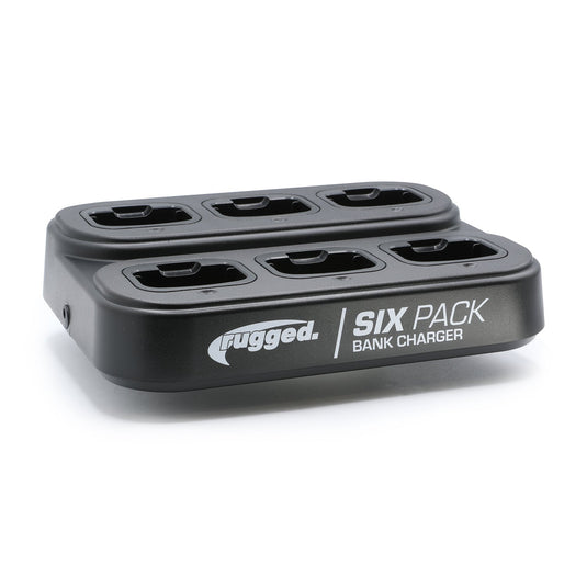 GMRS Handheld Radio and 6-Pack Bank Charger Bundle