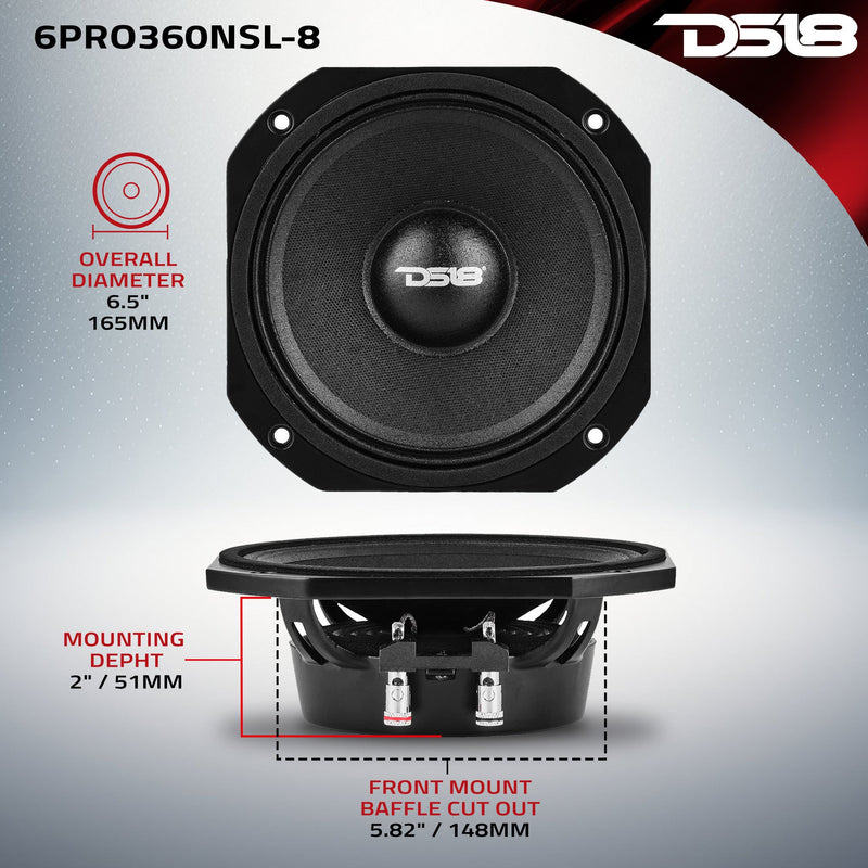 Load image into Gallery viewer, PRO 6.5” Slim Professional Mid-Range Speaker With Neodymium Magnet 180 Watts Rms 8-Ohm - Recommended for Dome and Diffuser Horn (LA)
