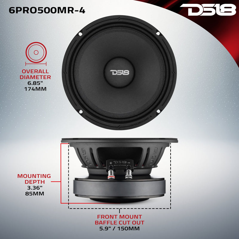 Load image into Gallery viewer, 6.5” High-Sensitivity Midrange Loudspeaker with Ferrite Magnet | 250W RMS 4-Ohm
