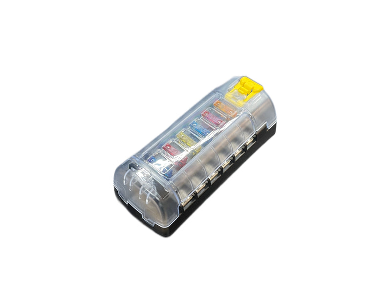 Load image into Gallery viewer, 6 Circuit Independent Fuse Block Standard Blade with Cover
