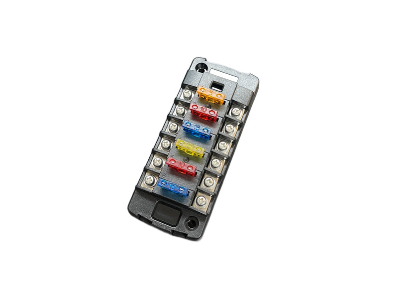 Load image into Gallery viewer, 6 Circuit Independent Fuse Block Standard Blade with Cover
