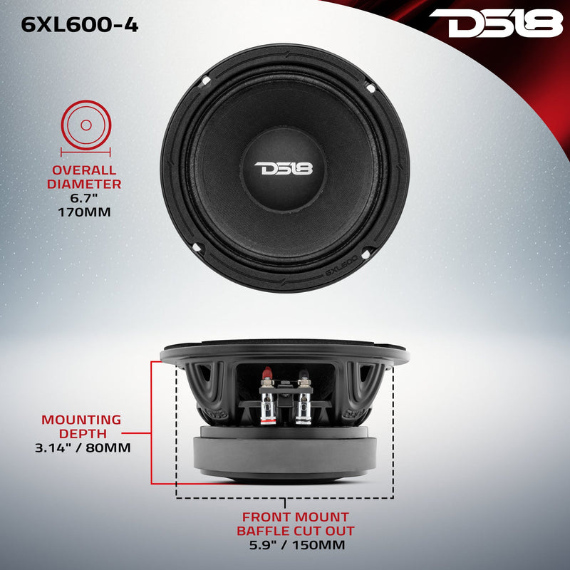 Load image into Gallery viewer, XL 6.5&quot; Mid-Range Loudspeaker 300 Watts Rms 4-Ohm
