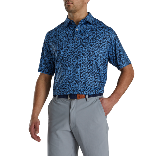 FootJoy Painted Floral Lisle - Self Collar Polo
