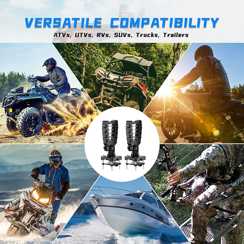 Load image into Gallery viewer, ATV Gun Holder Bow Rack Grips with Rubber Straps for Hunting
