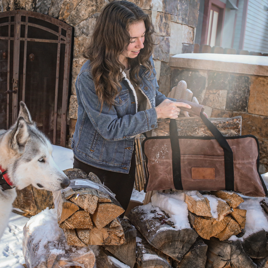 Rectangle Canvas Firewood Log Carriers