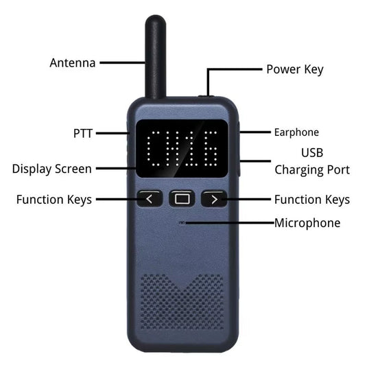 Ruyage RY13 UHF Analog Long Range Two Way Radio Ultra-thin Walkie Talkie