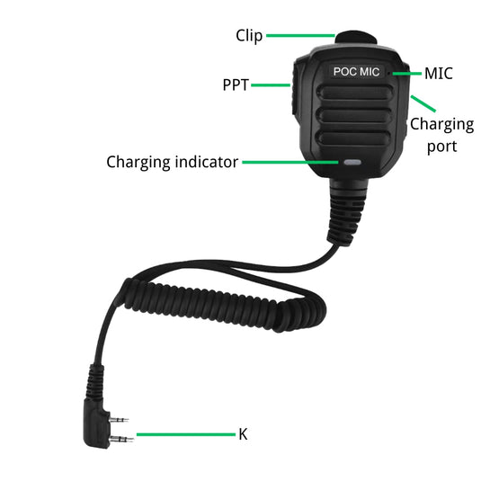 Ruyage Radio Handheld Microphone For Nationwide PTT Walkie-Talkie