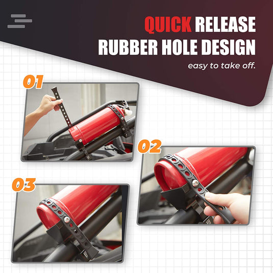 UTV Fire Extinguisher Holder Fit Polaris RZR, Can Am X3, Kawasaki Teryx