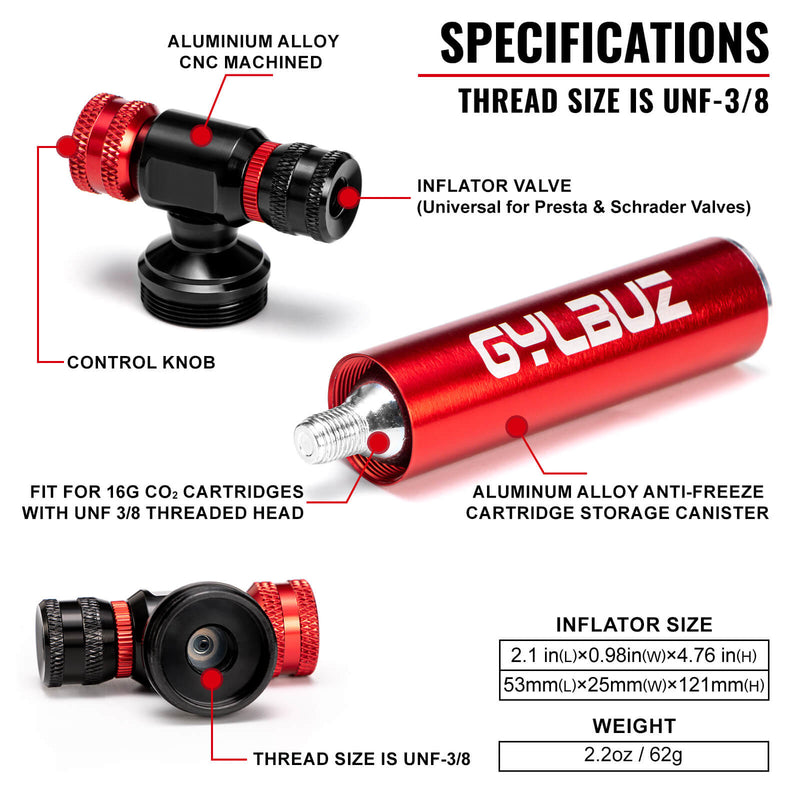 Load image into Gallery viewer, CO2 Bike Tire Inflator
