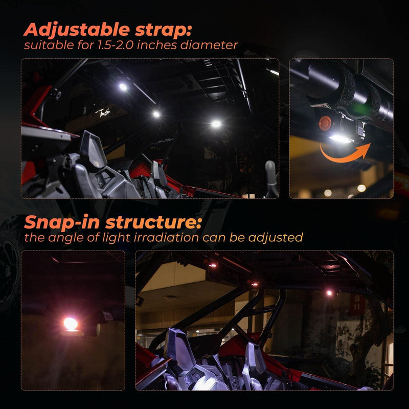 Load image into Gallery viewer, UTV Universal Interior Lights for 1.25-2" Roll bar
