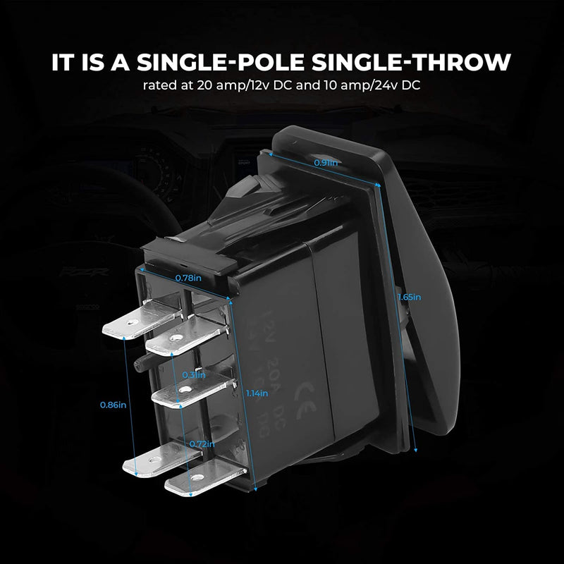 Load image into Gallery viewer, 5Pin UTV ATV Rocker Switch

