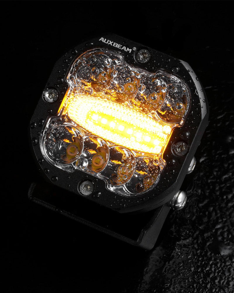 Load image into Gallery viewer, XP-ULTRA Series 3 INCH 96W 9600LM LED PODS 6 MODES WHITE AMBER FLASHING LED DRIVING LIGHTS
