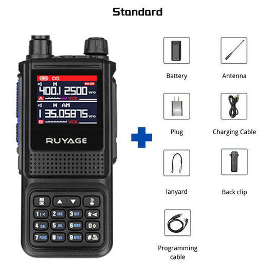 Ruyage UV1D 5W VHF UHF Analog Long Range Two Way Radio Walkie Talkie