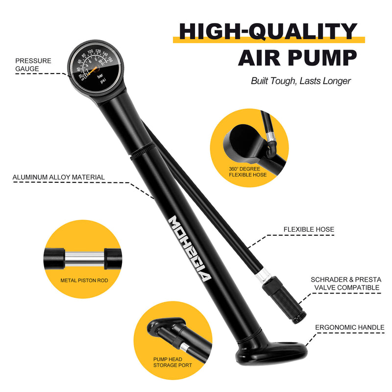 Load image into Gallery viewer, Bike Frame Hand Pump - 160 PSI
