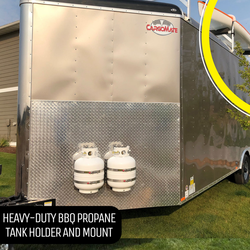 Load image into Gallery viewer, Sumatra MARINE Bracket for 20 lb. Steel BBQ Propane Tank
