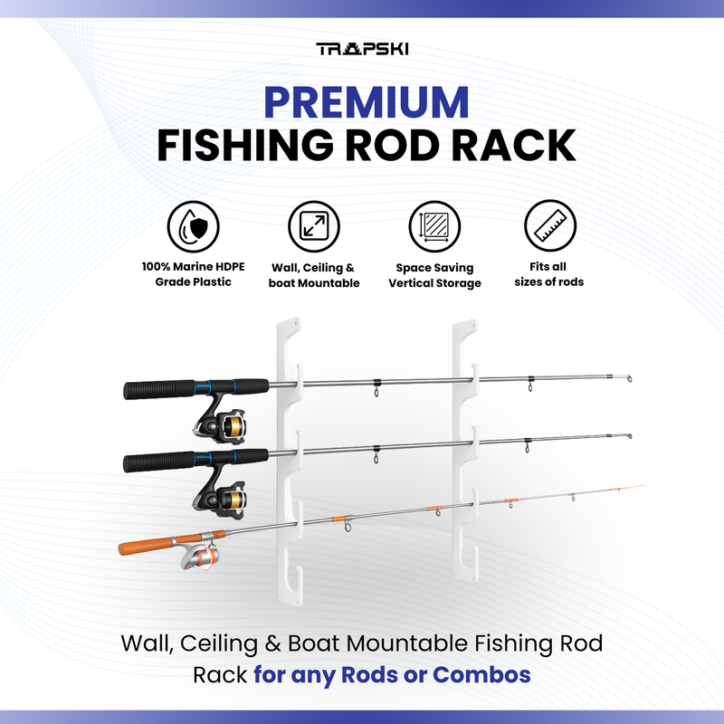 Load image into Gallery viewer, Made in the USA Fishing Rod Rack | Wall or Ceiling Mounted
