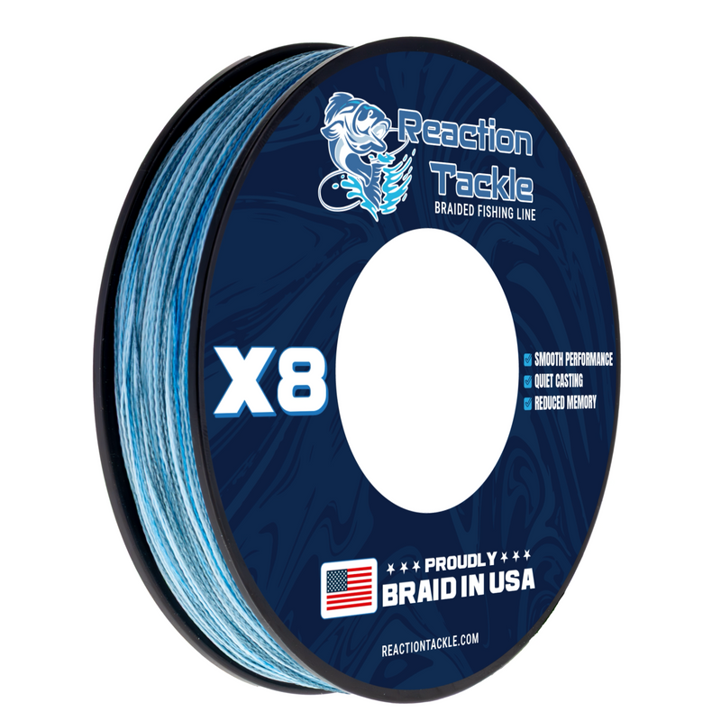 Load image into Gallery viewer, Reaction Tackle BRAIDED IN THE USA Fishing Line- X8
