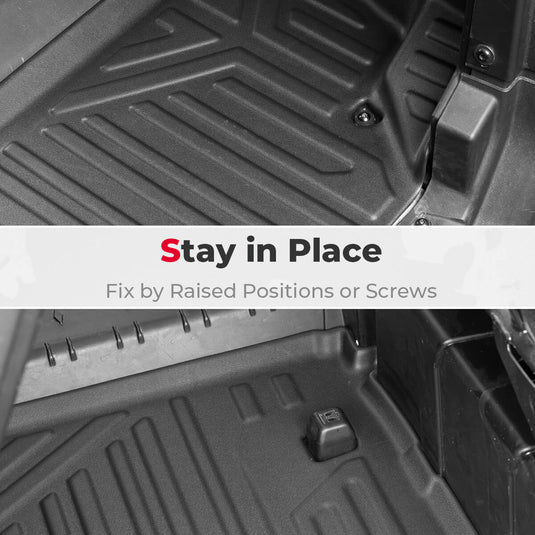 4PCS TPE Floor Mats Anti-Slip for Can-Am Defender Max HD7|8|9|10