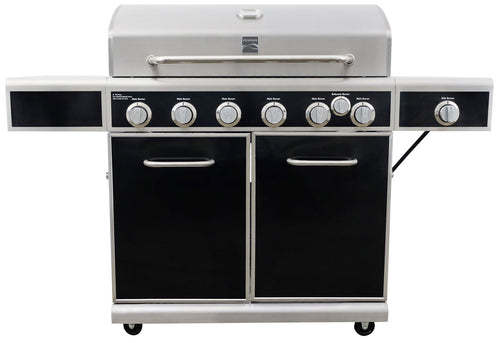 6 Burner Heavy Duty Gas Grill with Infrared Rear Burner Plus Side Burner