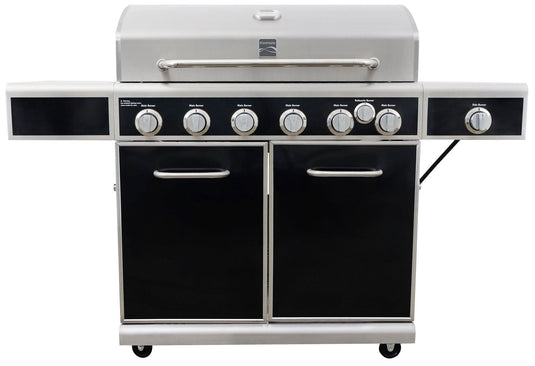 6 Burner Heavy Duty Gas Grill with Infrared Rear Burner Plus Side Burner