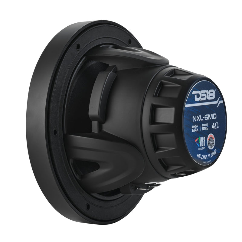 Load image into Gallery viewer, 6.5” Marine 2-Way Hybrid Speaker with RGB LED, Compression Driver and Neodymium Magnet | 250W RMS 4-Ohm
