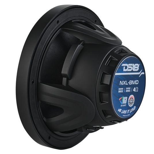 8” Marine 2-Way Hybrid Speaker with RGB LED, Compression Driver and Neodymium Magnet | 350W RMS 4-Ohm