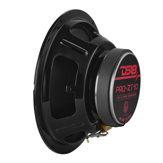 PRO-ZT 10" Coaxial Mid-Range Loudspeaker with Water-Resistant Cone Built-in Bullet Tweeter | 300W RMS  4-Ohm
