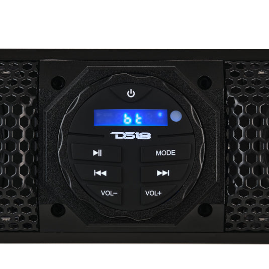 37" Marine Amplified Soundbar with Bluetooth USB & RGB Lighting 10 Speakers 1200 Watts