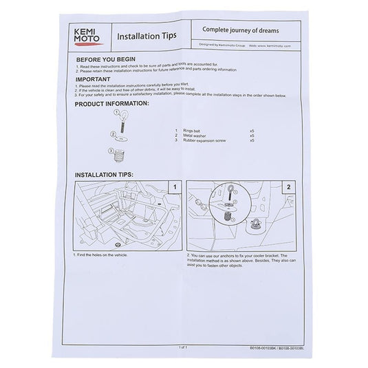 Upgrade ATV Tie Down Anchors for Polaris RZR