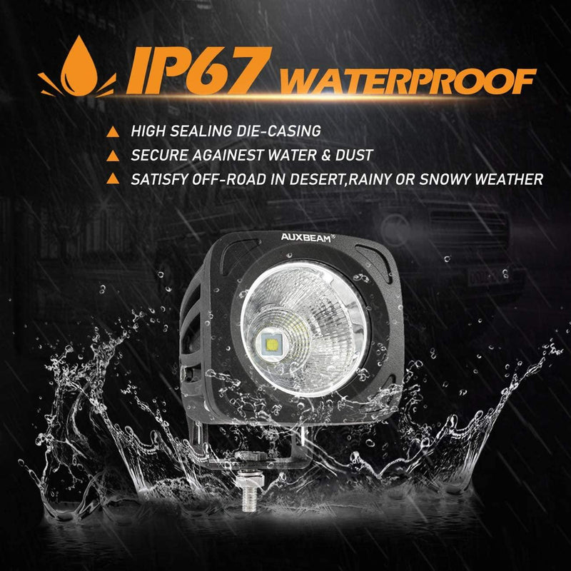 Load image into Gallery viewer, 3.5 Inch 50W Round/Square LED Driving Lights Combo White/Yellow with wiring harness for 2000 FORD F250
