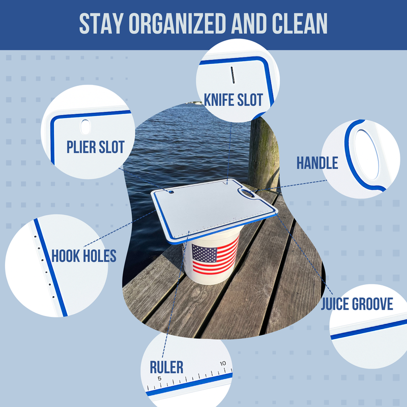 Load image into Gallery viewer, Made in the USA | Premium Bucket or Cooler Fishing Cutting Board

