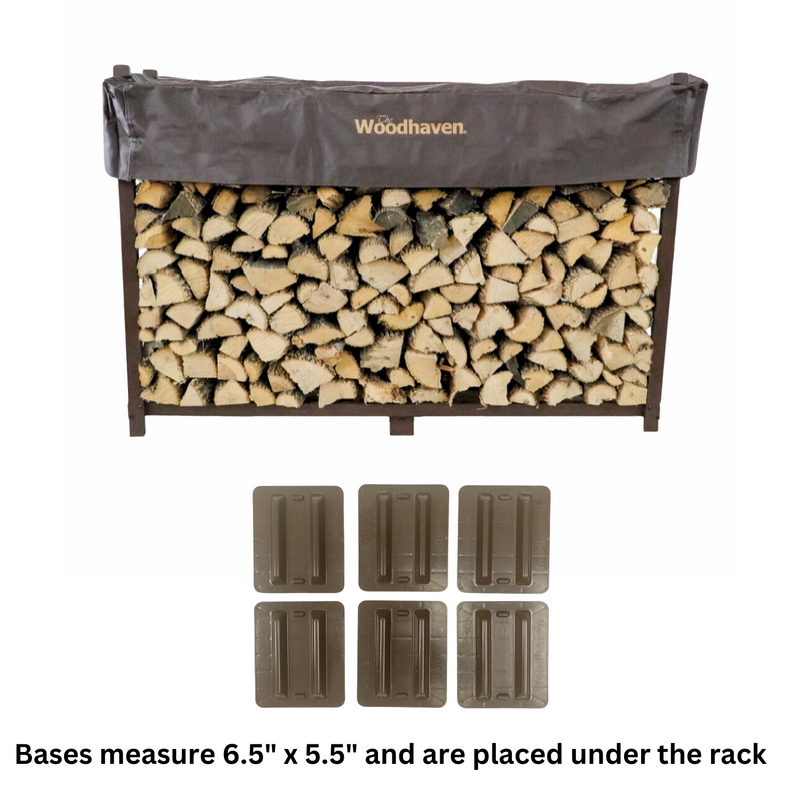 Load image into Gallery viewer, 6 ft Firewood Rack  Holds 1/3 Cord Plus Woodhaven

