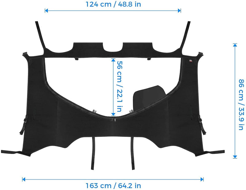 Load image into Gallery viewer, Fabric Rear Panel w/Open Window for Honda Pioneer 1000-5
