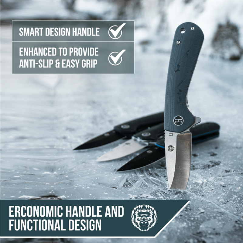 Load image into Gallery viewer, The Peasant Folding Pocket Knife Giftset for Men and Women (Silver and Black)
