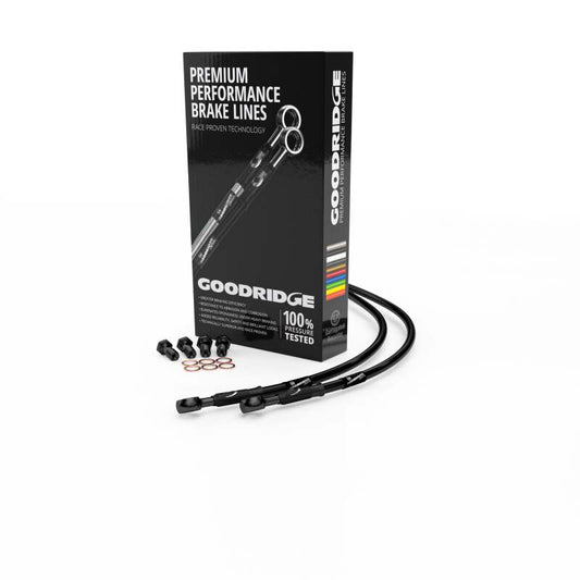 Goodridge 18-19 CL Harley-Davidson FLTRXSE CVO Road Glide Black Clutch Line w/Black Fitting