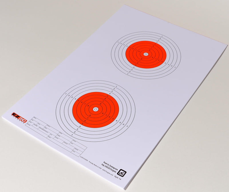 Load image into Gallery viewer, 25 EZ2C Targets #16: 50-Meter Air Gun Shooting Paper Target 11"x17" (25 Count) USA MADE
