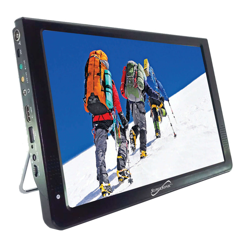 Load image into Gallery viewer, Supersonic 12" Portable Digital LED TV with USB &amp; SD Inputs, 12 Volt AC/DC Compatible for RVs (12-inch) (SC-2812)
