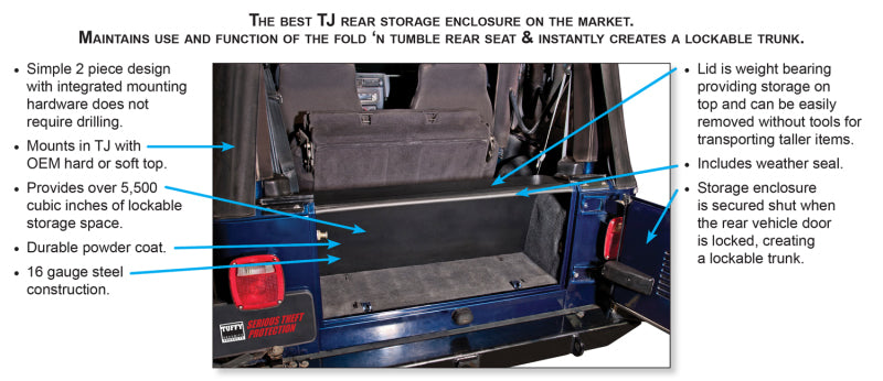 Load image into Gallery viewer, Tuffy Tj Tailgate Security Enclosure- 01Blk 9706 Tj Wg
