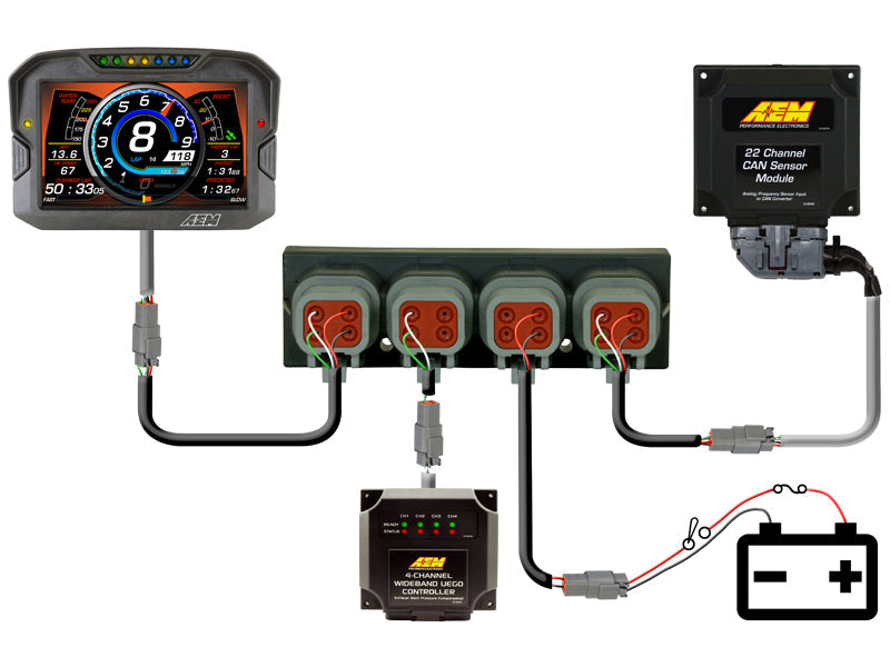 Load image into Gallery viewer, AEM Electronics 4 Port AEMnet CAN Hub
