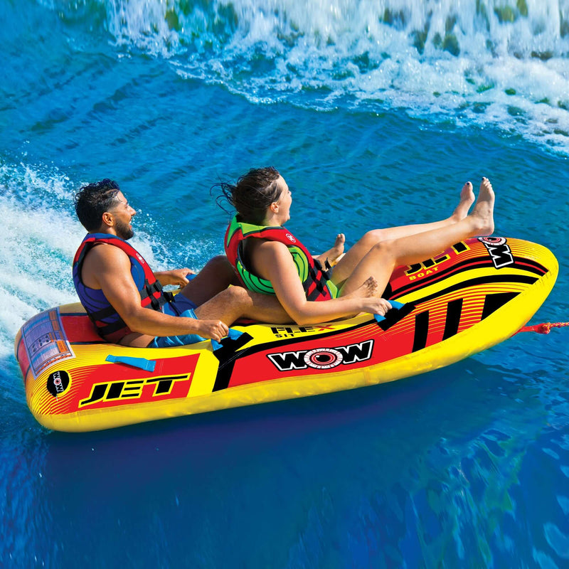 Load image into Gallery viewer, WOW Sports Jet Boat 2 Person Towable Water Tube For Pool and Lake (17-1020)
